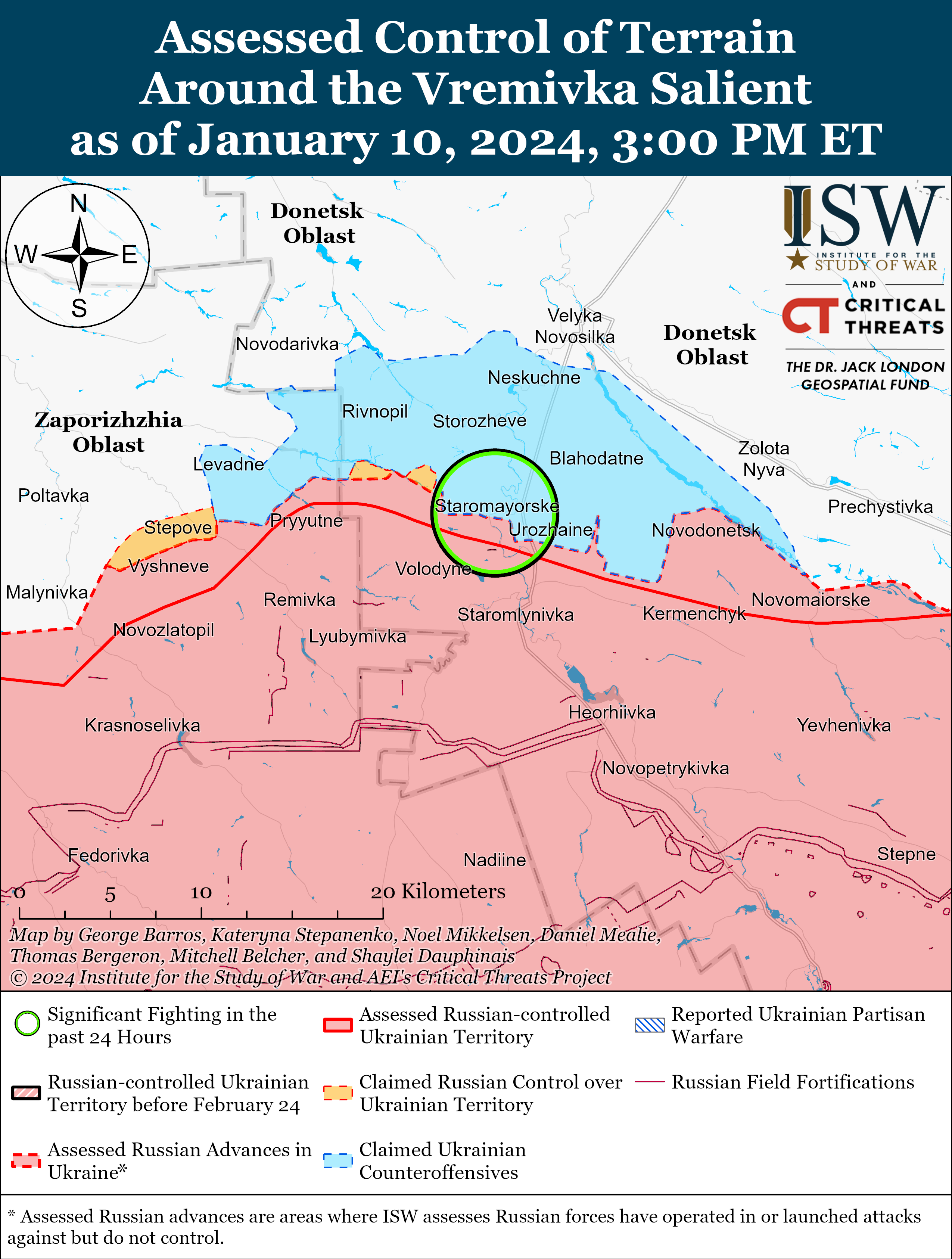 Russian Offensive Campaign Assessment January 10 2024 Institute For   Vremivka Salient Battle Map Draft January 10%2C 2024 